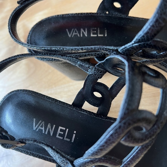 VANELI LEANNE PEBBLE SANDAL 9.5 STRAPPY LEATHER SUMMER VACATION CHUNKY SLINGBACK - Picture 8 of 12